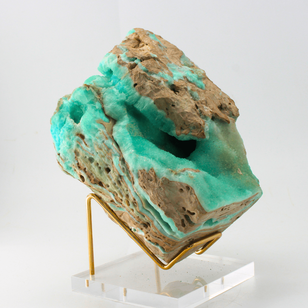 Blue Aragonite Gemstone Fine Mineral Display 1415.3